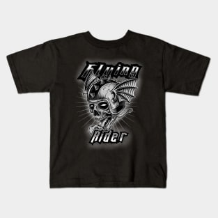 Flying Rider Skull Kids T-Shirt